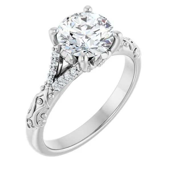 Solitaire Sculptural Engagement Ring Natale Jewelers Sewell, NJ