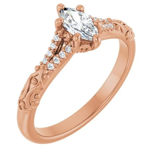 Solitaire Sculptural Engagement Ring Natale Jewelers Sewell, NJ