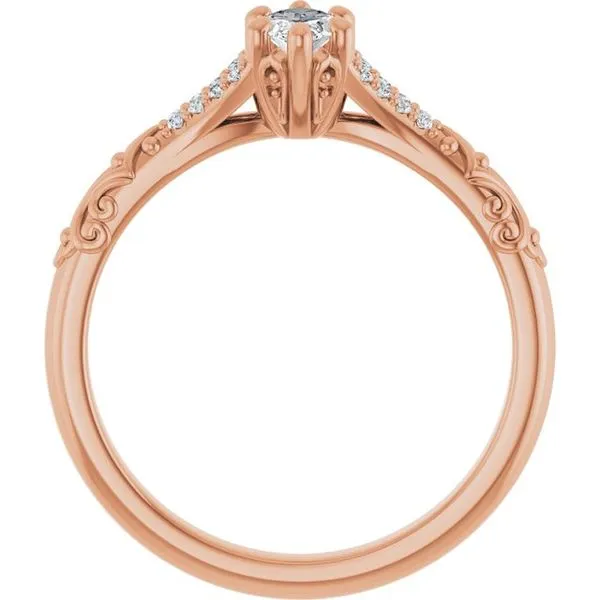 Solitaire Sculptural Engagement Ring Image 2 Natale Jewelers Sewell, NJ