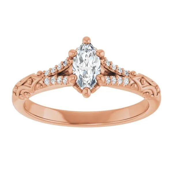 Solitaire Sculptural Engagement Ring Image 3 Natale Jewelers Sewell, NJ