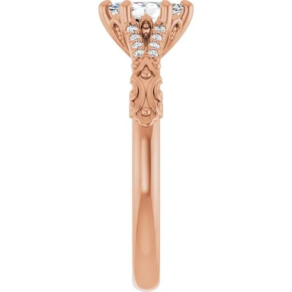 Solitaire Sculptural Engagement Ring Image 4 Natale Jewelers Sewell, NJ