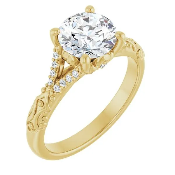 Solitaire Sculptural Engagement Ring Natale Jewelers Sewell, NJ