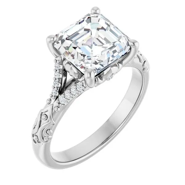 Solitaire Sculptural Engagement Ring Natale Jewelers Sewell, NJ