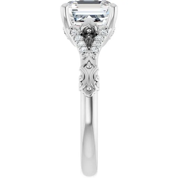 Solitaire Sculptural Engagement Ring Image 4 Natale Jewelers Sewell, NJ