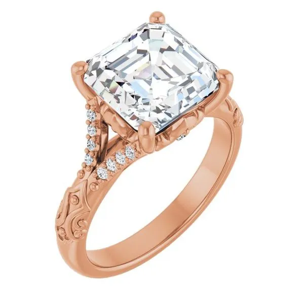 Solitaire Sculptural Engagement Ring Natale Jewelers Sewell, NJ