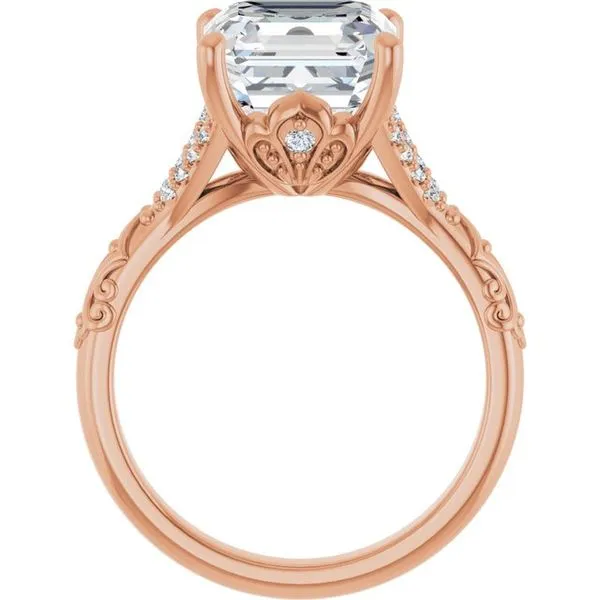 Solitaire Sculptural Engagement Ring Image 2 Natale Jewelers Sewell, NJ