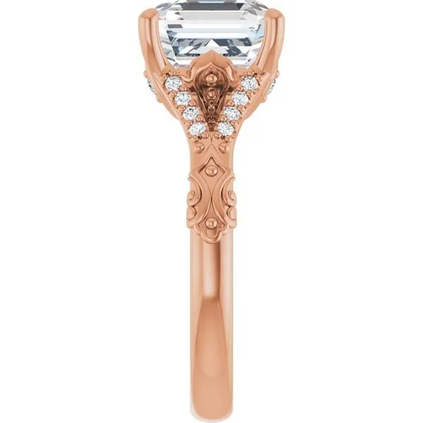 Solitaire Sculptural Engagement Ring Image 4 Natale Jewelers Sewell, NJ