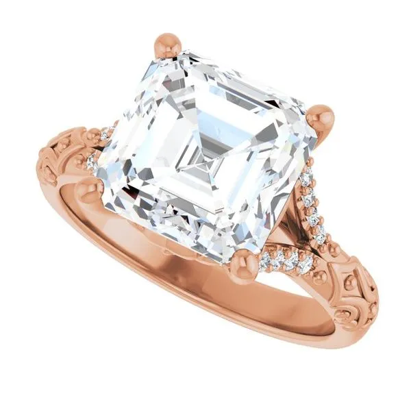 Solitaire Sculptural Engagement Ring Image 5 Natale Jewelers Sewell, NJ