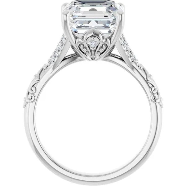 Solitaire Sculptural Engagement Ring Image 2 Berilian Jewelers Folsom, CA