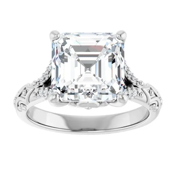 Solitaire Sculptural Engagement Ring Image 3 Berilian Jewelers Folsom, CA