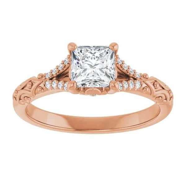 Solitaire Sculptural Engagement Ring Image 3 Shipley's Fine Jewelry Hampstead, MD