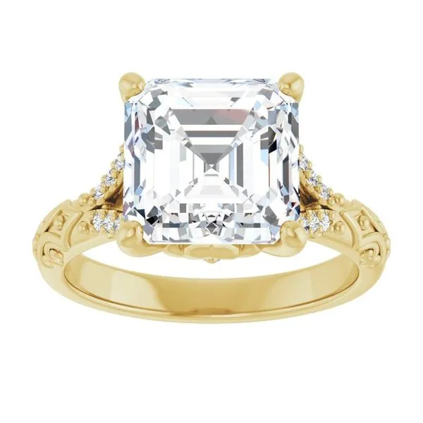 Solitaire Sculptural Engagement Ring Image 3 Berilian Jewelers Folsom, CA