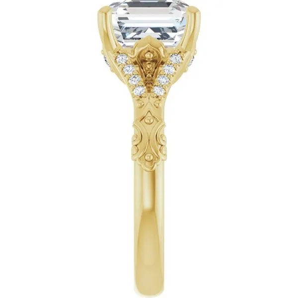 Solitaire Sculptural Engagement Ring Image 4 Berilian Jewelers Folsom, CA