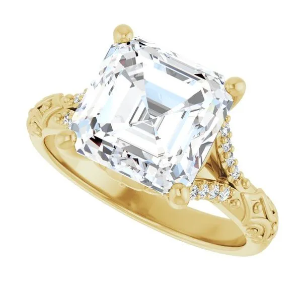 Solitaire Sculptural Engagement Ring Image 5 Vulcan's Forge LLC KANSAS CITY, MO