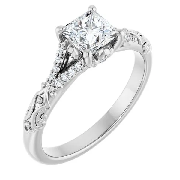 Solitaire Sculptural Engagement Ring Natale Jewelers Sewell, NJ