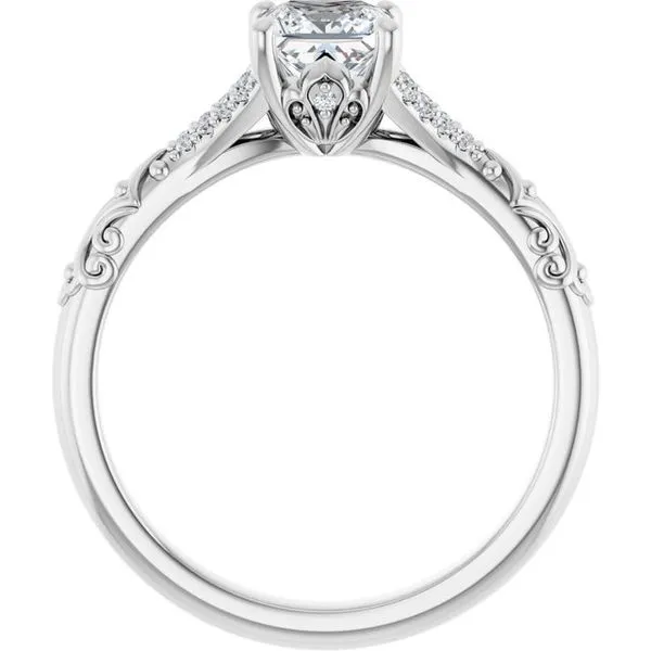Solitaire Sculptural Engagement Ring Image 2 Vulcan's Forge LLC KANSAS CITY, MO