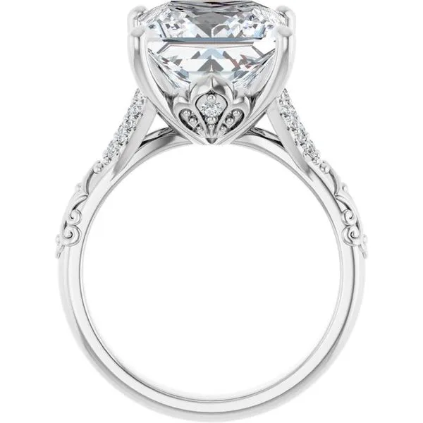 Solitaire Sculptural Engagement Ring Image 2 Vulcan's Forge LLC KANSAS CITY, MO