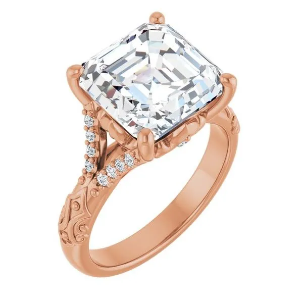 Solitaire Sculptural Engagement Ring Natale Jewelers Sewell, NJ