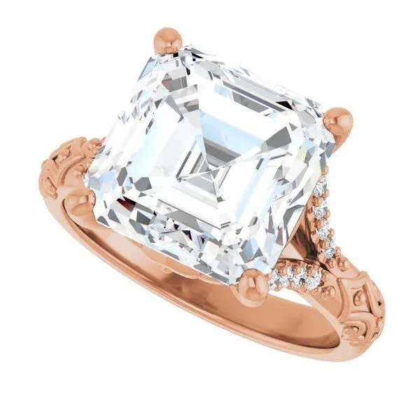 Solitaire Sculptural Engagement Ring Image 5 Natale Jewelers Sewell, NJ