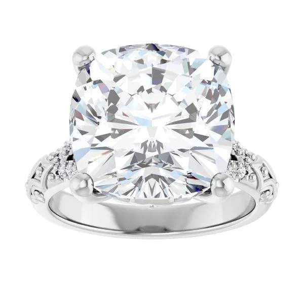 Solitaire Sculptural Engagement Ring Image 3 Natale Jewelers Sewell, NJ