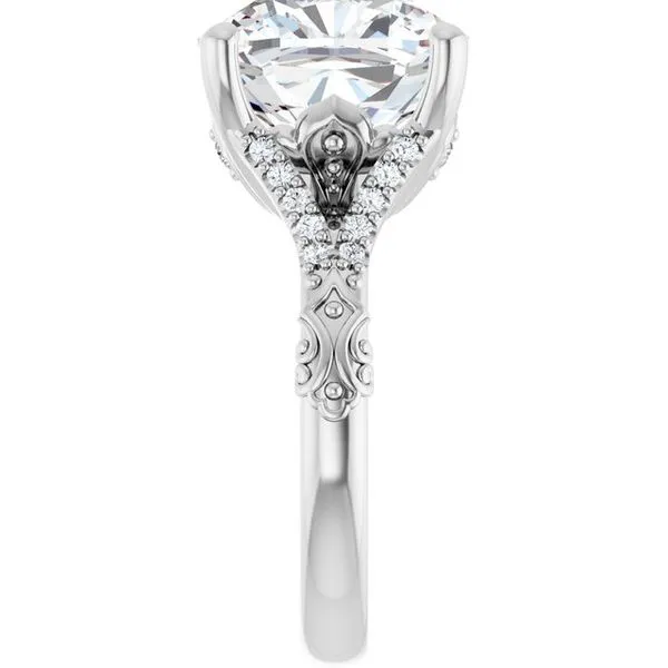 Solitaire Sculptural Engagement Ring Image 4 Vulcan's Forge LLC KANSAS CITY, MO