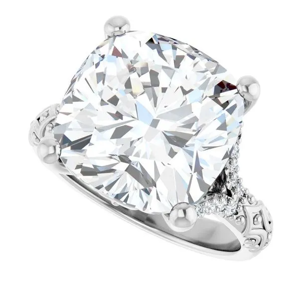 Solitaire Sculptural Engagement Ring Image 5 Vulcan's Forge LLC KANSAS CITY, MO