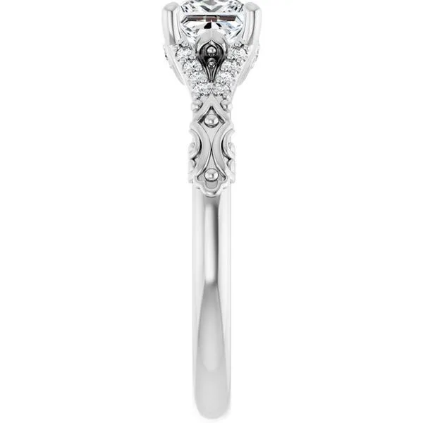 Solitaire Sculptural Engagement Ring Image 4 Vulcan's Forge LLC KANSAS CITY, MO