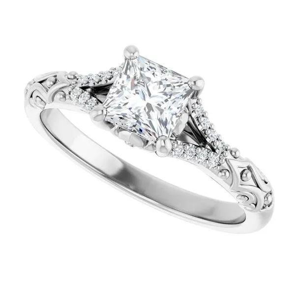 Solitaire Sculptural Engagement Ring Image 5 Berilian Jewelers Folsom, CA