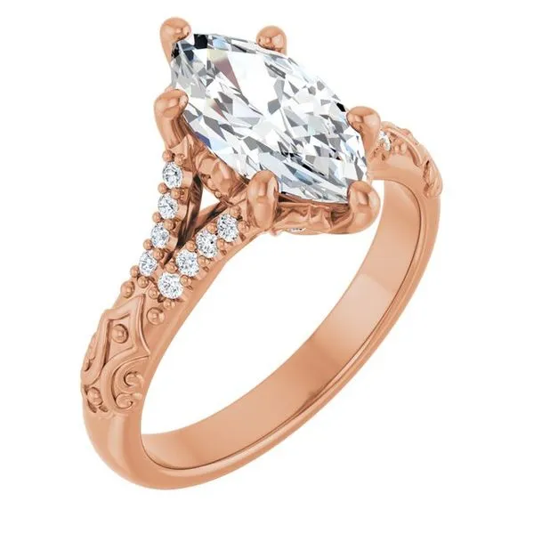 Solitaire Sculptural Engagement Ring Vulcan's Forge LLC KANSAS CITY, MO