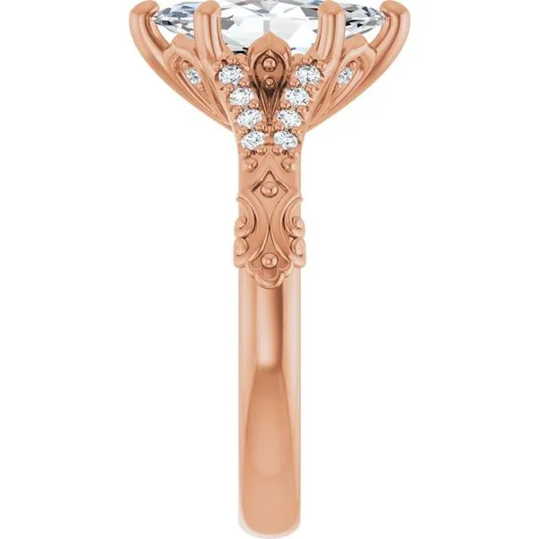 Solitaire Sculptural Engagement Ring Image 4 Vulcan's Forge LLC KANSAS CITY, MO