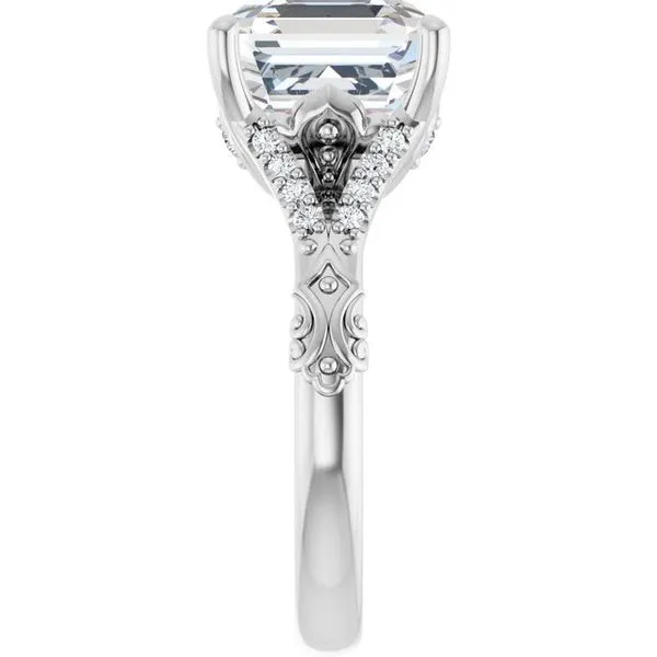 Solitaire Sculptural Engagement Ring Image 4 Natale Jewelers Sewell, NJ