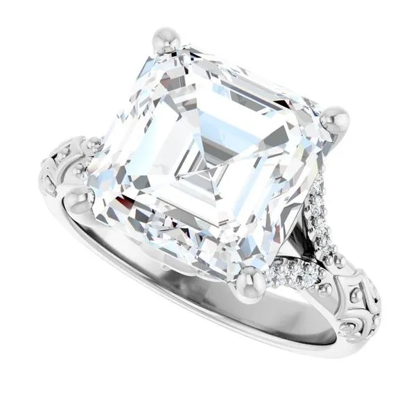 Solitaire Sculptural Engagement Ring Image 5 Natale Jewelers Sewell, NJ