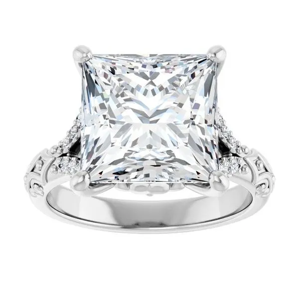 Solitaire Sculptural Engagement Ring Image 3 Natale Jewelers Sewell, NJ