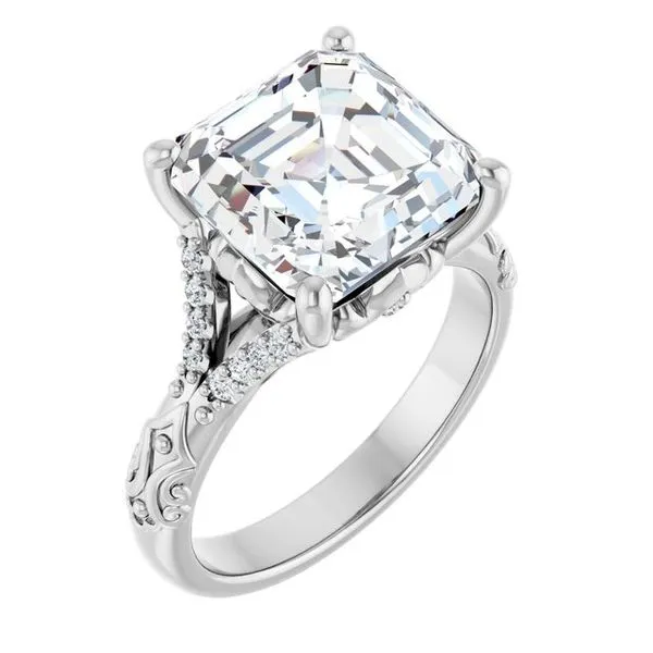 Solitaire Sculptural Engagement Ring Natale Jewelers Sewell, NJ