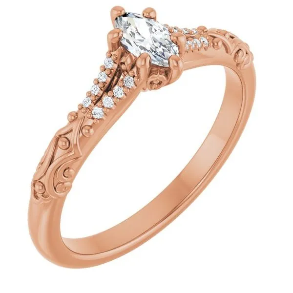 Solitaire Sculptural Engagement Ring Natale Jewelers Sewell, NJ