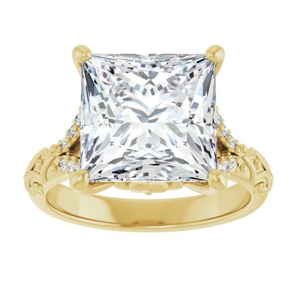 Solitaire Sculptural Engagement Ring Image 3 Natale Jewelers Sewell, NJ