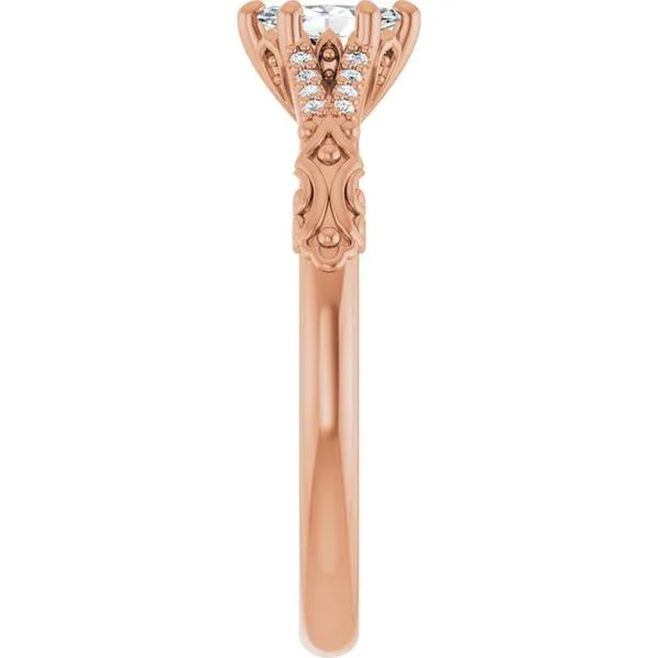 Solitaire Sculptural Engagement Ring Image 4 Natale Jewelers Sewell, NJ