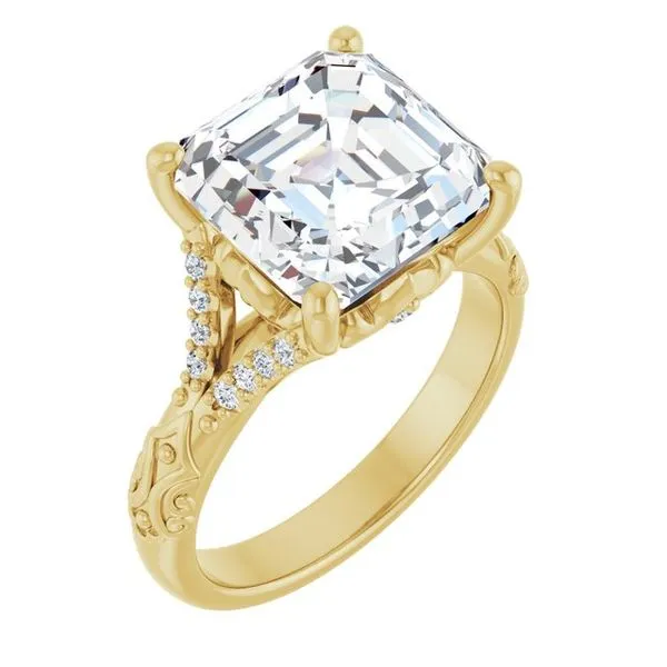 Solitaire Sculptural Engagement Ring Natale Jewelers Sewell, NJ