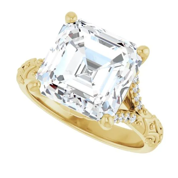 Solitaire Sculptural Engagement Ring Image 5 Natale Jewelers Sewell, NJ