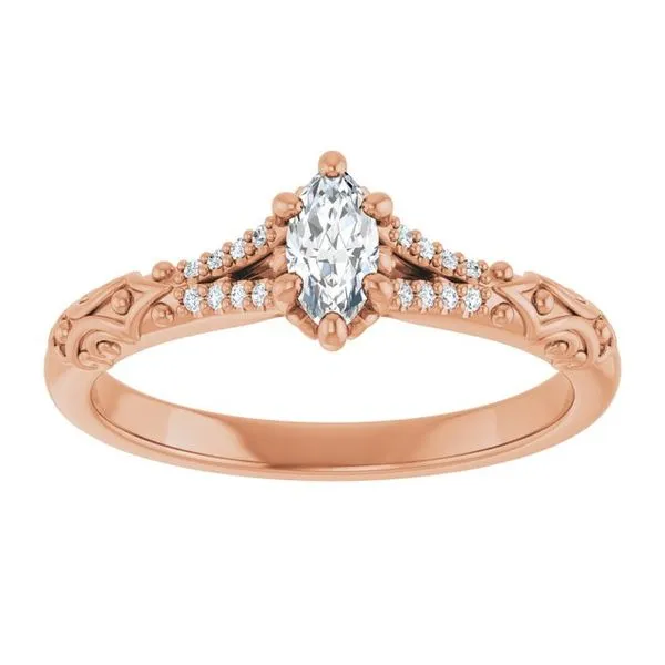 Solitaire Sculptural Engagement Ring Image 3 Natale Jewelers Sewell, NJ