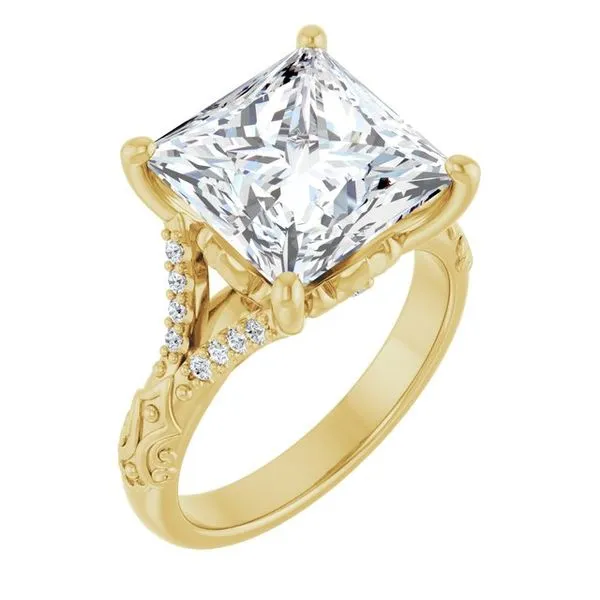 Solitaire Sculptural Engagement Ring Natale Jewelers Sewell, NJ