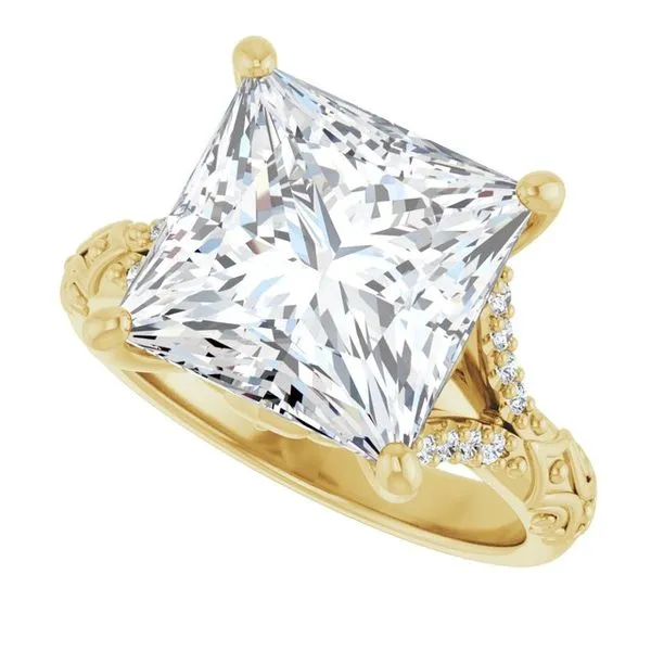 Solitaire Sculptural Engagement Ring Image 5 Natale Jewelers Sewell, NJ