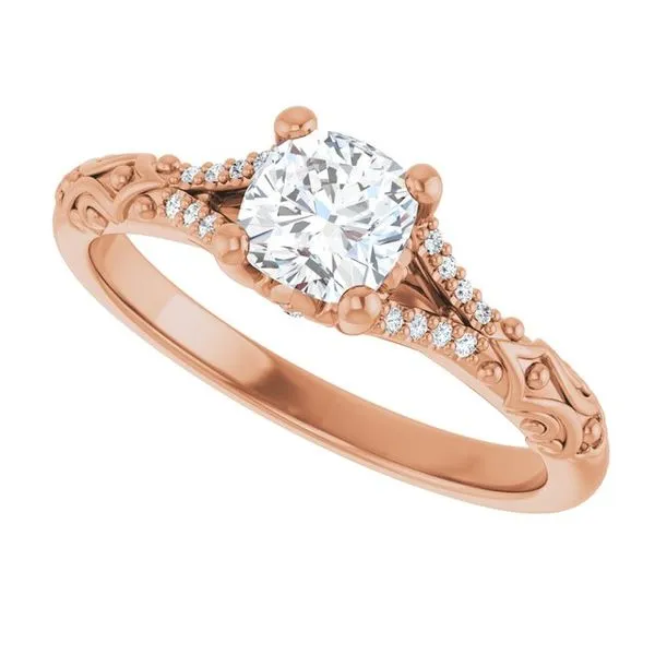 Solitaire Sculptural Engagement Ring Image 5 Berilian Jewelers Folsom, CA