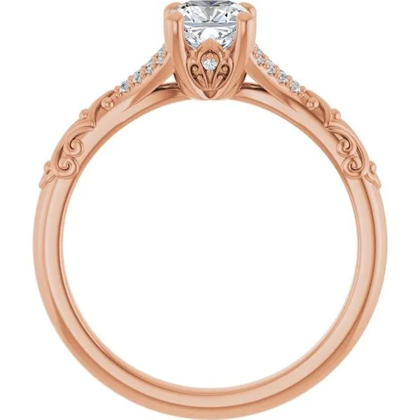 Solitaire Sculptural Engagement Ring Image 2 Natale Jewelers Sewell, NJ