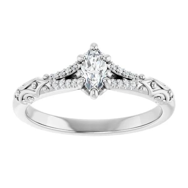 Solitaire Sculptural Engagement Ring Image 3 Berilian Jewelers Folsom, CA