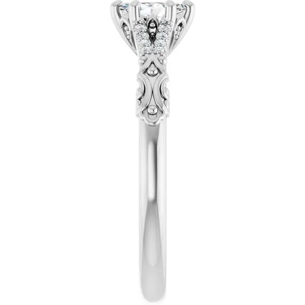 Solitaire Sculptural Engagement Ring Image 4 Berilian Jewelers Folsom, CA