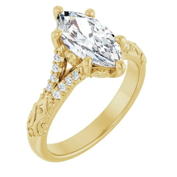 Solitaire Sculptural Engagement Ring Shipley's Fine Jewelry Hampstead, MD