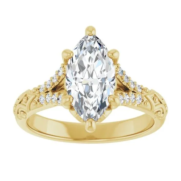 Solitaire Sculptural Engagement Ring Image 3 Shipley's Fine Jewelry Hampstead, MD
