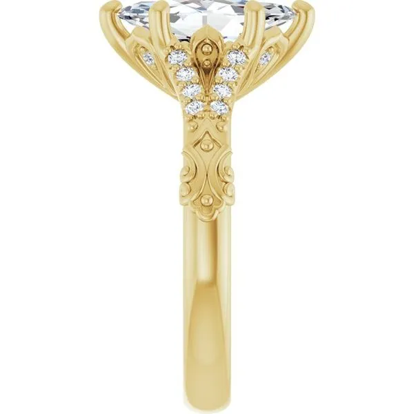 Solitaire Sculptural Engagement Ring Image 4 Shipley's Fine Jewelry Hampstead, MD