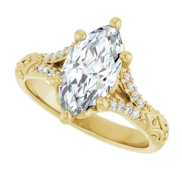 Solitaire Sculptural Engagement Ring Image 5 Shipley's Fine Jewelry Hampstead, MD